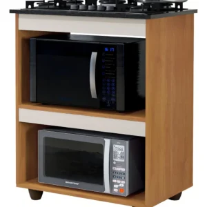 Kaiki Móveis armário de cozinha para cooktop 5 bocas turim marrom